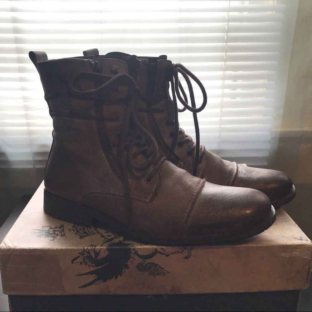 Men’s River Island Madley Brown Military Boots